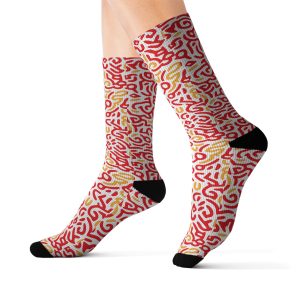 Flat Mess Abstract Socks - Artsy Vibrant Designs