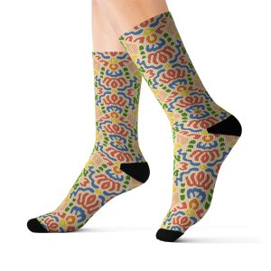 Matisse Colorful Abstract Socks - Artsy Vibrant Designs