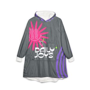 Classic Grey Cozy Joyful Unisex Hooded Blanket - Perfect for Relax