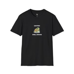Funny Unisex Softstyle Turtle Shocks Tee Logo T-Shirt