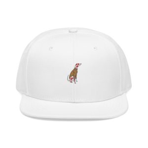 Stylish Dog - Embroidered Snapback White Classic Cap