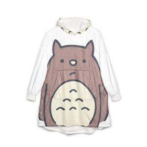 Friendly Monster White Unisex Hooded Blanket - Perfect for Relax