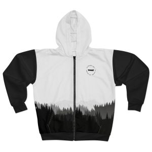 Wolf Explorer Unisex Zip Hoodie, Cozy Hoodie, Fall Fashion, Outdoor Adventures, Gift for Him/Her, Camping Wear Nature-Inspired