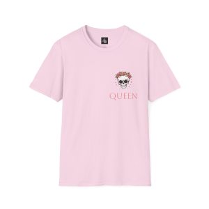 Unisex Softstyle QUEEN Wreath Skull Tee Logo T-Shirt