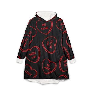 Crazy Candies Black Unisex Hooded Blanket - Perfect for Relax