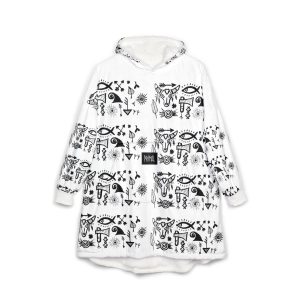 Cozy Primal Pattern Unisex Hooded Blanket - Perfect for Relax