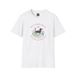 Daschund Cross Stitch Funny Unisex Softstyle T-Shirt - Novelty Tees for Dog Lovers