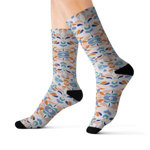 Colorful Petals Socks - Artsy Vibrant Designs