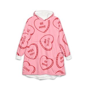 Crazy Candies Pink Unisex Hooded Blanket - Perfect for Relax