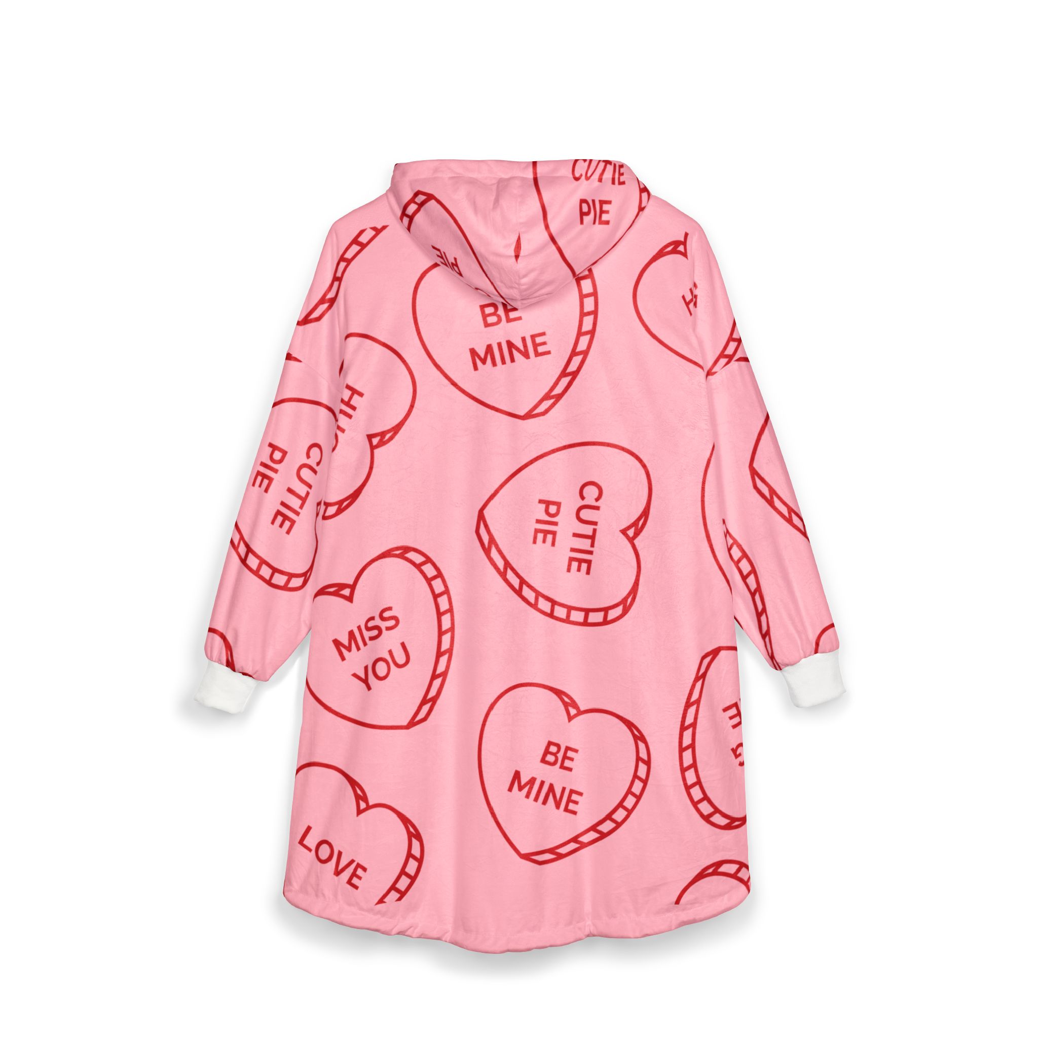 Crazy Candies Pink Unisex Hooded Blanket - Perfect for Relax - Image 2