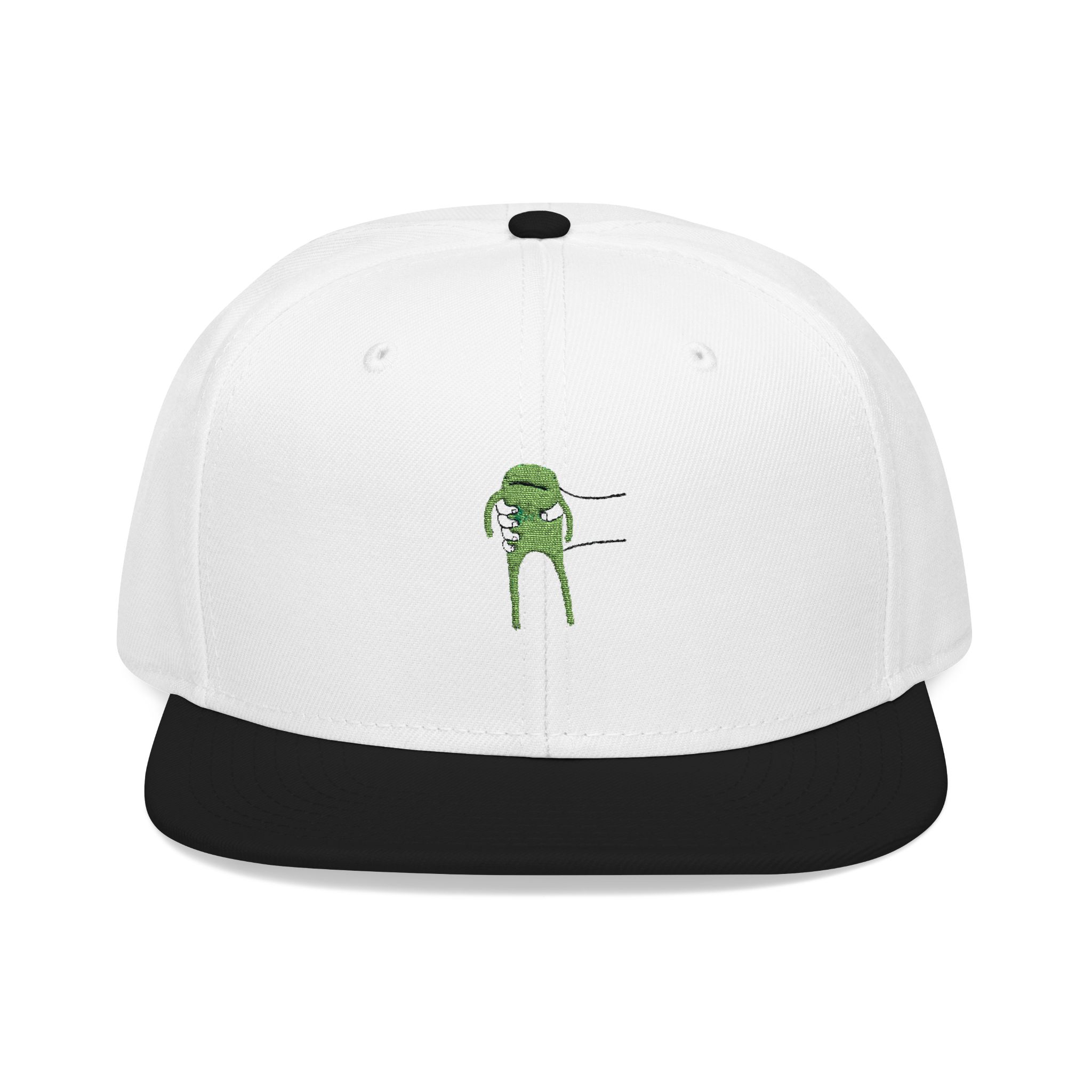 Accept the Frog - Embroidered Snapback White Classic Cap - Image 5