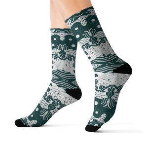 Organic Ink Abstract Socks - Artsy Vibrant Designs