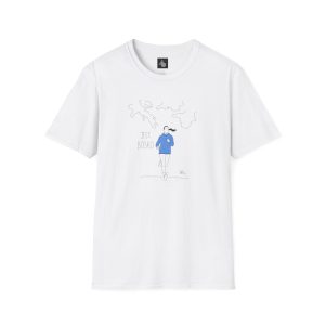 Funny Unisex Softstyle T-Shirt Jogging Bosko - SHE Illustrator Novelty Tees for Art Lovers