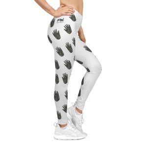 Women's Casual Leggings with Hands Print, Trendy Activewear - Primal Elements Collection