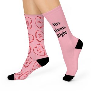 Love Socks — Pink “Mrs Always Right” Funny Couples Socks