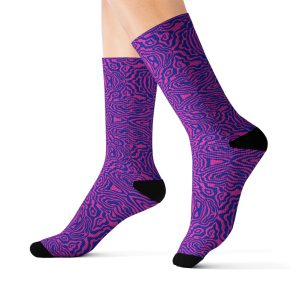 Groovy Psychodelic Abstract Socks - Artsy Vibrant Designs