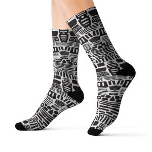 Brush City Abstract Socks - Artsy Vibrant Designs