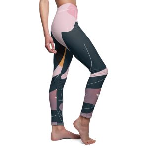 Plant Geometry Pattern Women's Colorful Leggings - Unique Printed Stretch Fit